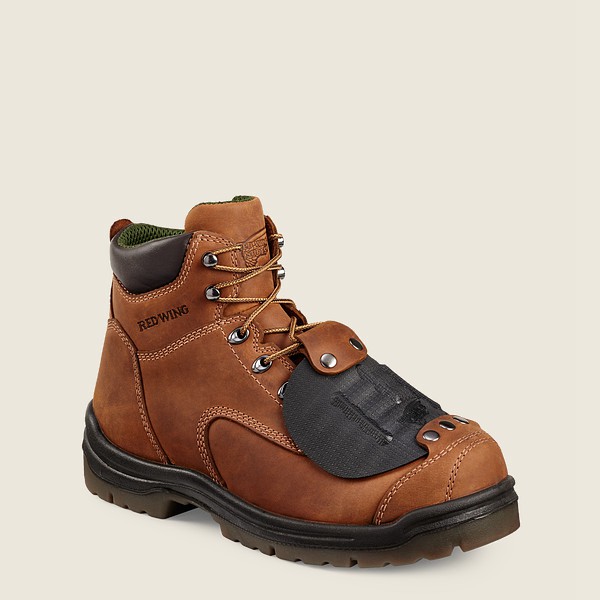 Red Wing Mens King Toe® - 6-inch Toe Metguard - Safety Boots Brown - 6491ATSXK